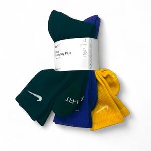 Nike Everyday Plus Cotton Cushioned drifit Crew Socks 3 pair pack SX6888